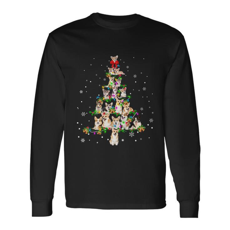 Welsh Corgi Christmas Tree Xgiftmas Cool Long Sleeve T-Shirt
