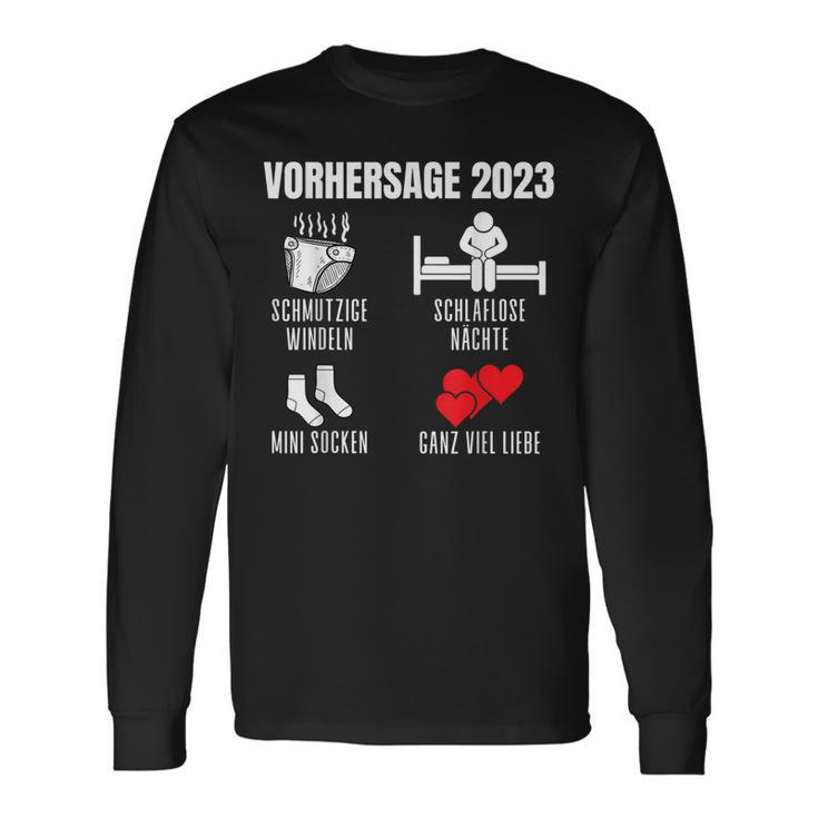 Werdender Papa Werdende Mama Vorhersage 2023 Babyparty Langarmshirts Geschenkideen