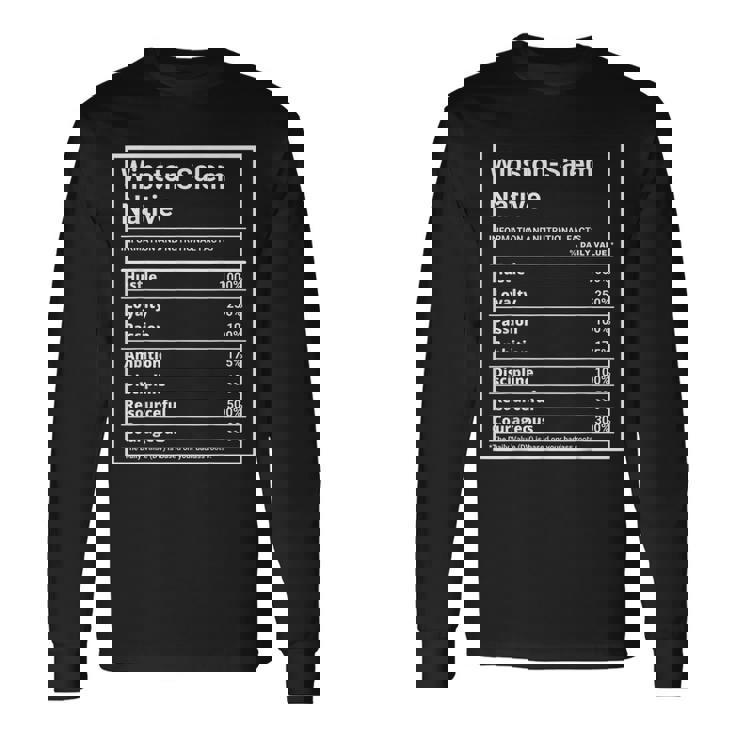 Winston-Salem Native Nutrition Pride Long Sleeve T-Shirt T-Shirt