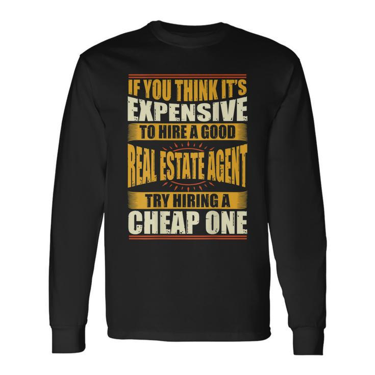 Wofunny Real Estate Agent Broker Assistant Long Sleeve T-Shirt