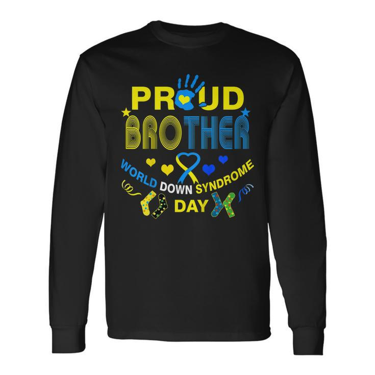 World Down Syndrome Day Brother Shirt Awareness March 21 Long Sleeve T-Shirt T-Shirt