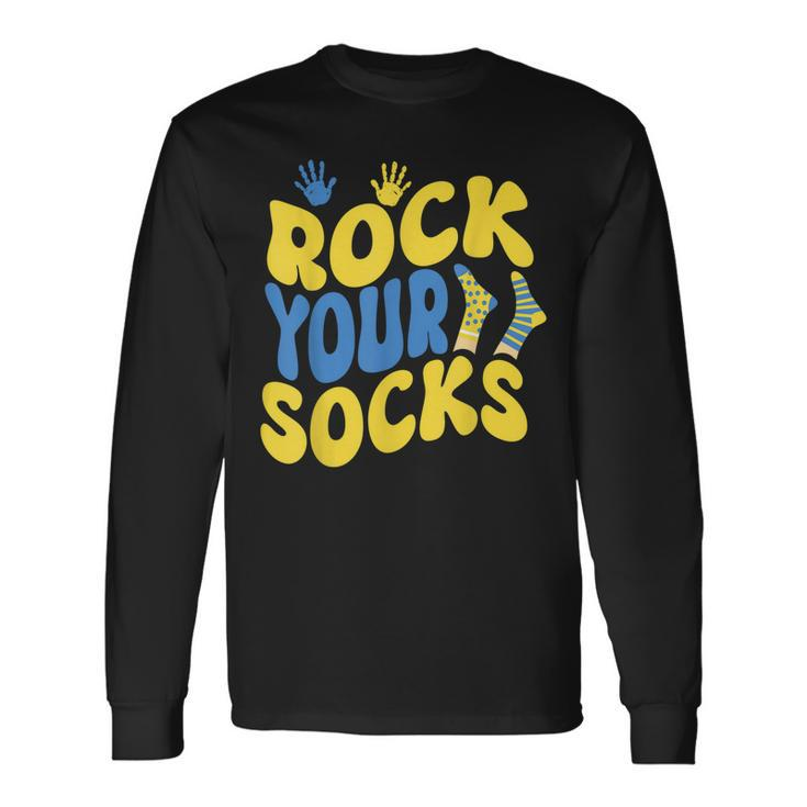 World Down Syndrome Day Rock Your Socks Groovy Long Sleeve T-Shirt T-Shirt