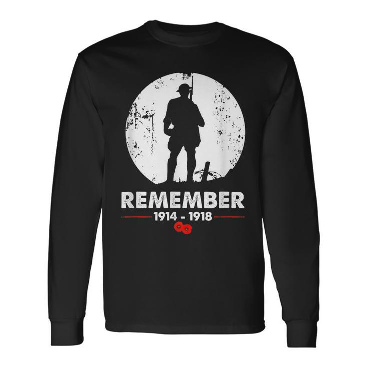 World War 1 Remember First World War Long Sleeve T-Shirt