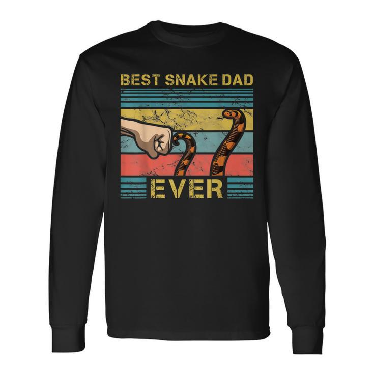 Worlds Best Snake Dad Snake Enthusiast Father Long Sleeve T-Shirt T-Shirt