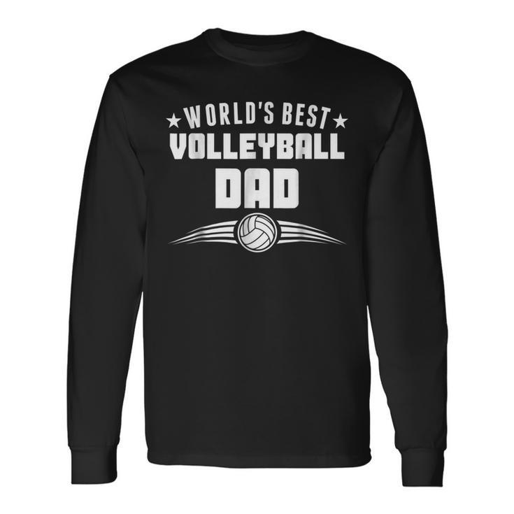 Worlds Best Volleyball Dad Sports Parent Long Sleeve T-Shirt T-Shirt