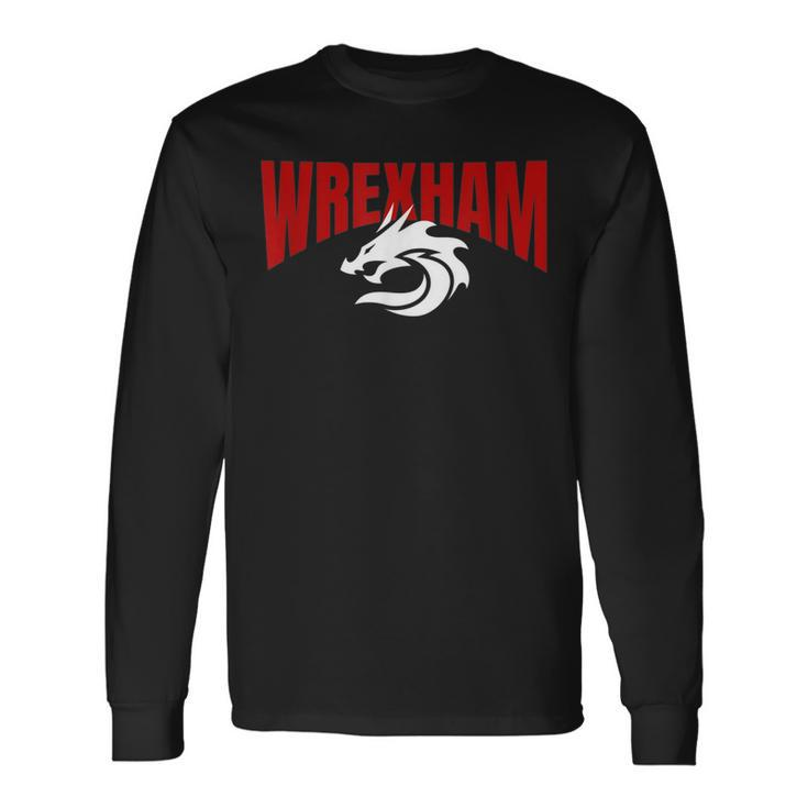 Wrexham Wales Dragon Welsh Uk Men Women Long Sleeve T-Shirt T-shirt Graphic Print Gifts ideas