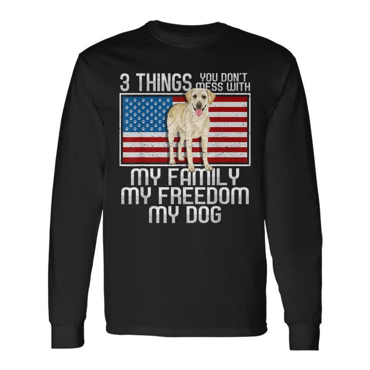 Yellow Labrador Retriever Dog 3 Things Long Sleeve T-Shirt