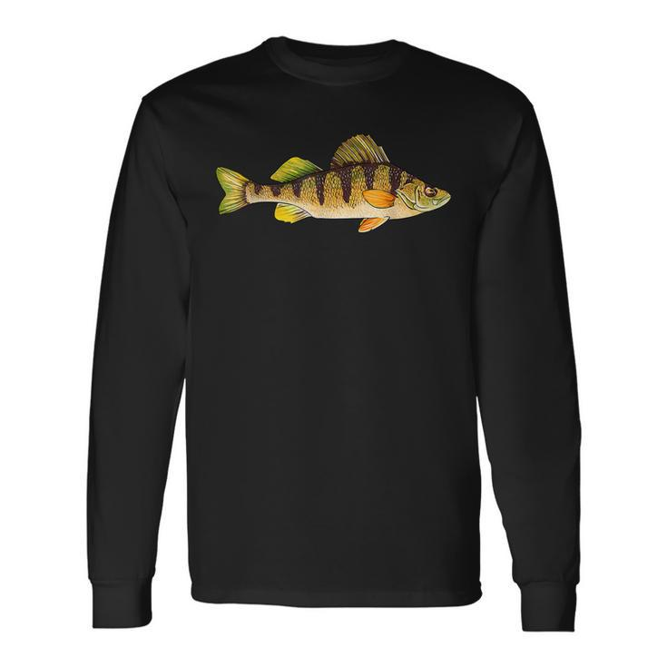Yellow Perch Fishing Freshwater Fish Angler Long Sleeve T-Shirt T-Shirt