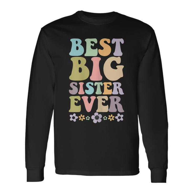 Youth Best Big Sister Ever Girls Baby Announcement Idea Long Sleeve T-Shirt