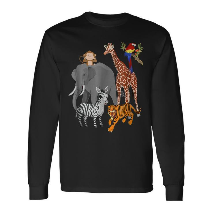 Zoo Animals Shirt Wildlife Birthday Party A Day At The Zoo Long Sleeve T-Shirt T-Shirt