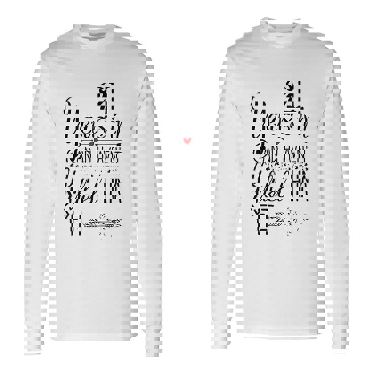 21St Wedding Anniversary For Her 21 Years Of Marriage Men Women Long Sleeve T-Shirt T-shirt Graphic Print
