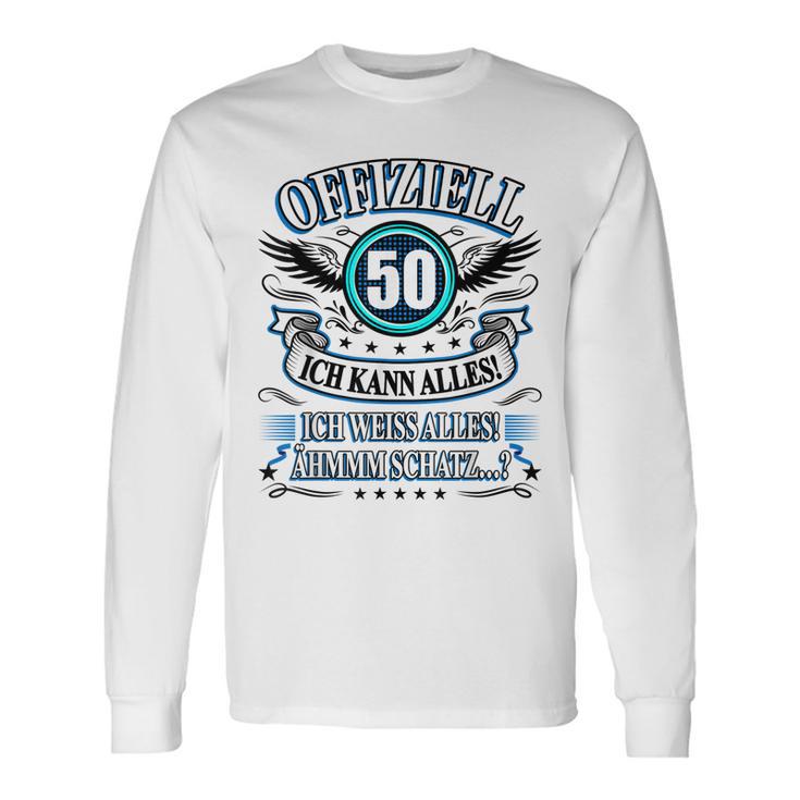 50 Geburtstag Lustig Offiziell 50 Ich Kann AllesSchatz Langarmshirts Geschenkideen