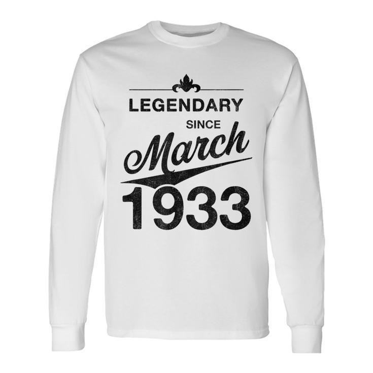 90 Geburtstag 90 Jahre Alt Legendär Seit März 1933 V2 Langarmshirts Geschenkideen