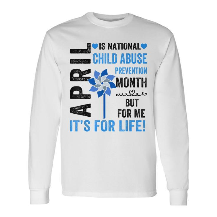 April Is Child Abuse Prevention Month Child Abuse Awareness Long Sleeve T-Shirt T-Shirt