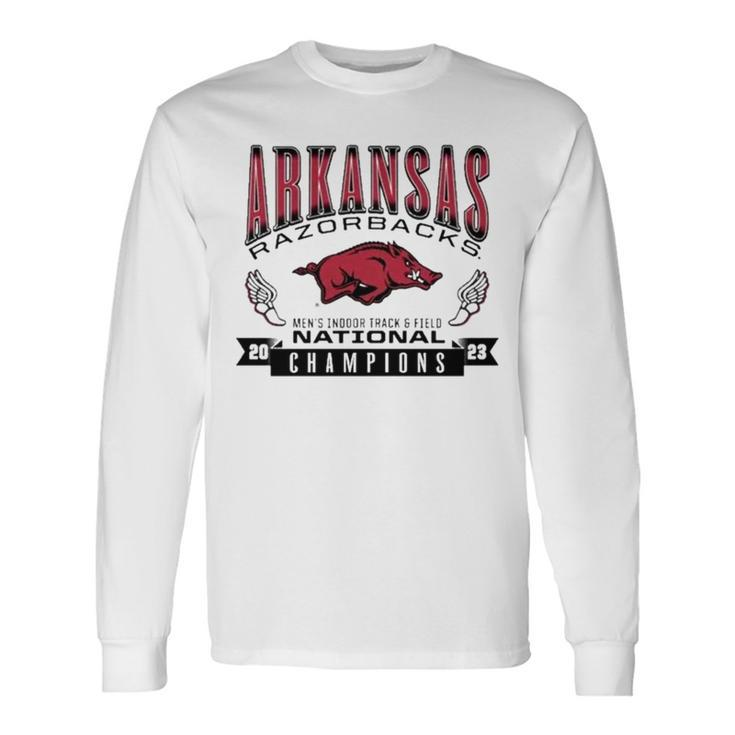 Arkansas National Champions 2023 Men’S Indoor Track &Amp Field Long Sleeve T-Shirt T-Shirt
