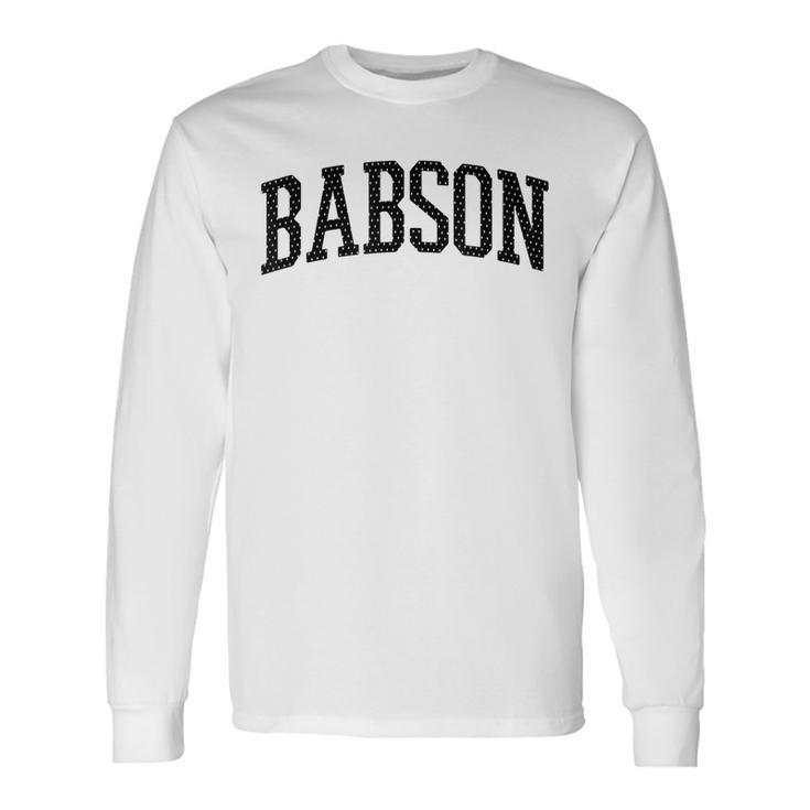 Babson Arch Vintage College University Alumni Style Long Sleeve T-Shirt