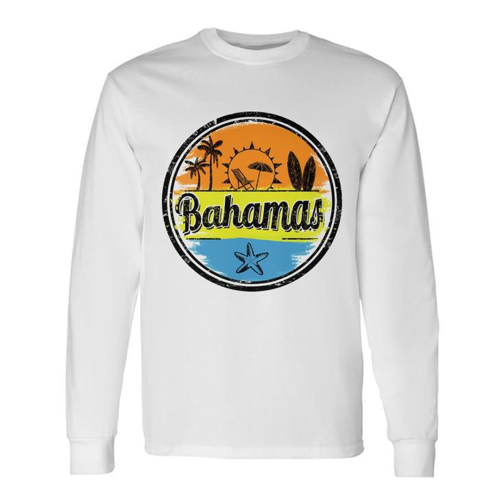 Bahamas Retro Circle Long Sleeve T-Shirt