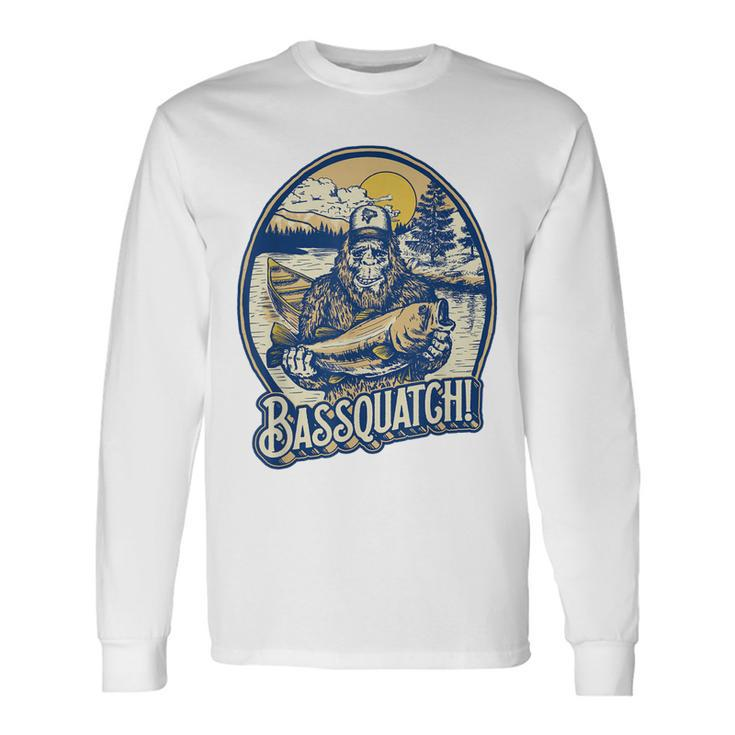 Bassquatch Bass Fisherman Sasquatch Bigfoot Fishing Long Sleeve T-Shirt T-Shirt