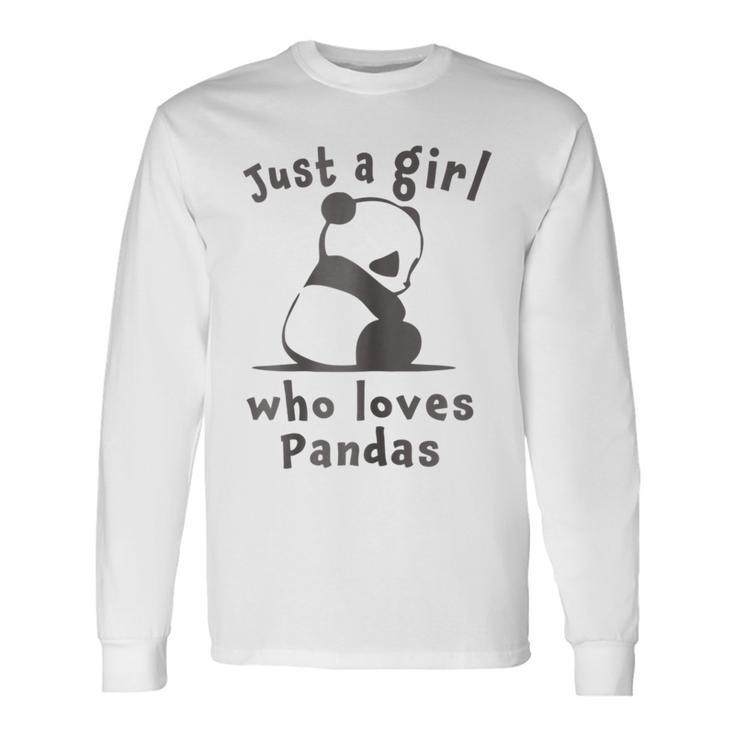 Best Cutest Panda Ever Just A Girl Long Sleeve T-Shirt