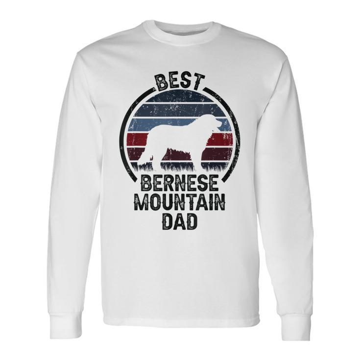 Best Dog Father Dad Vintage Berner Bernese Mountain Long Sleeve T-Shirt Gifts ideas