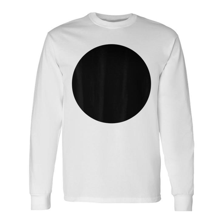 Blank Abstract Printed Black Circle Novelty Graphics Long Sleeve T-Shirt