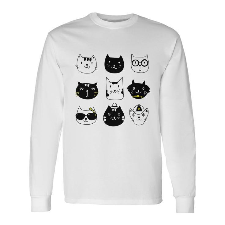 Cats Cats V3 Men Women Long Sleeve T-Shirt T-shirt Graphic Print