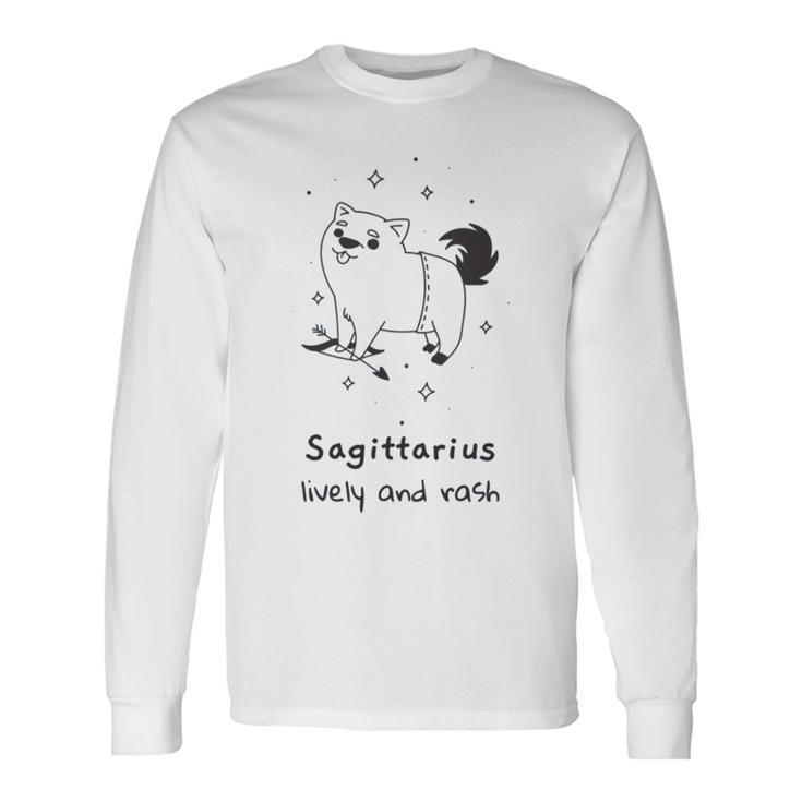 Cute Art Sagittarius Zodiac Sign Astrology Long Sleeve T-Shirt T-Shirt Gifts ideas