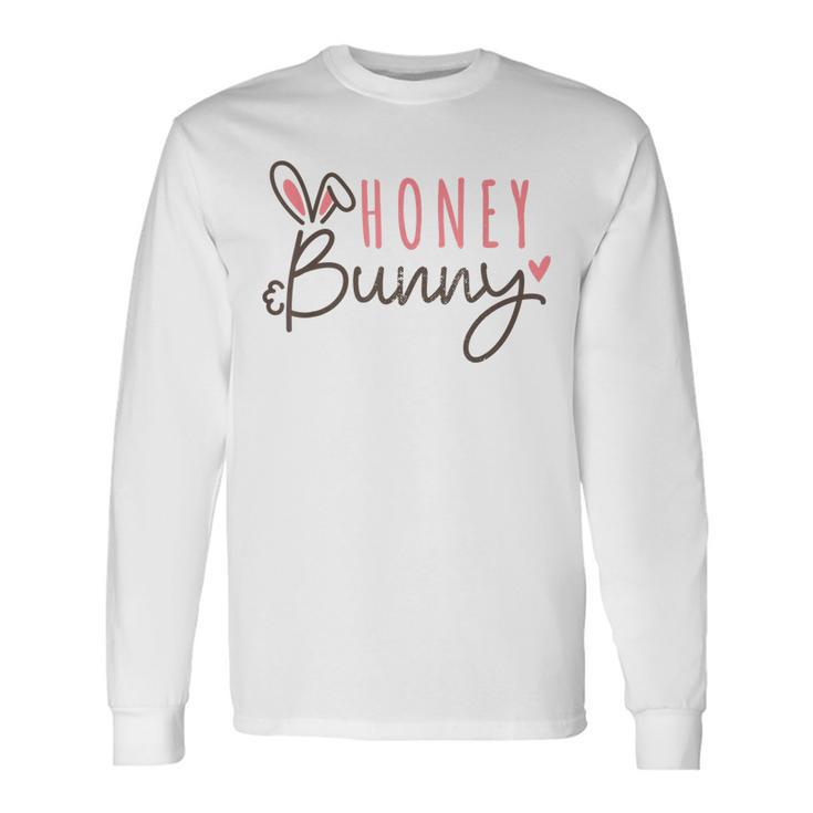 Cute Easter Bunny Vintage Happy Easter Honey Bunny Long Sleeve T-Shirt