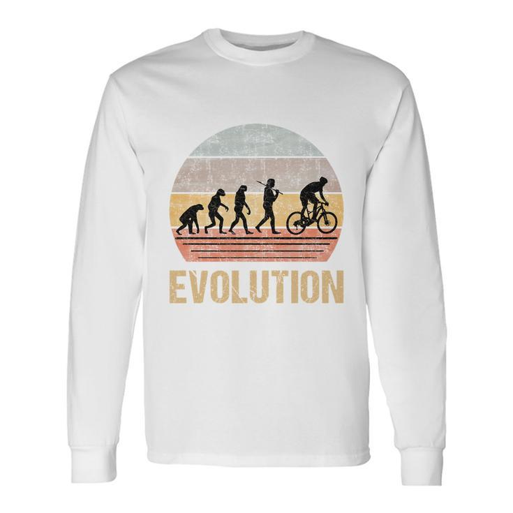 Cycling Evolution Vintage Retro Long Sleeve T-Shirt