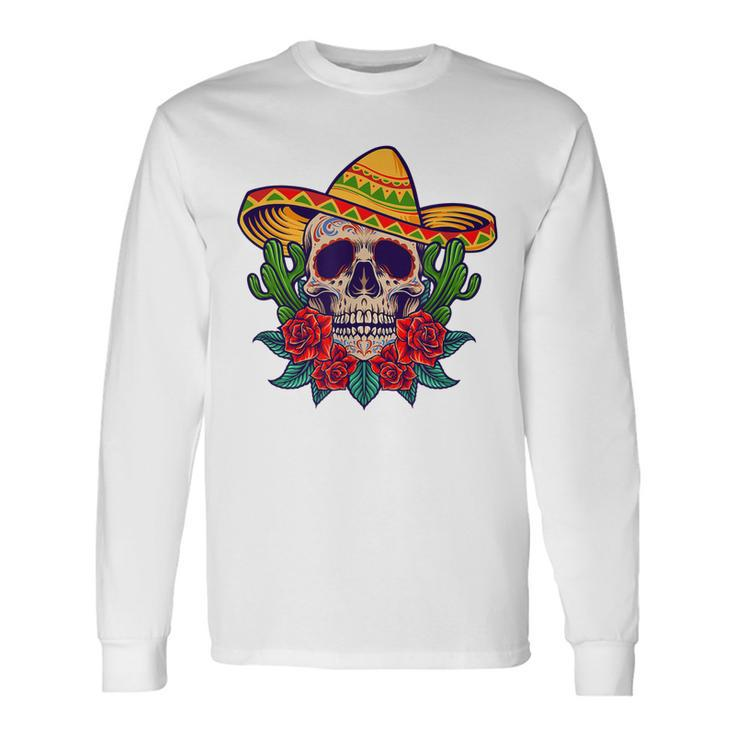 Day Of The Dead Sugar Skull Cinco De Mayo Long Sleeve T-Shirt T-Shirt