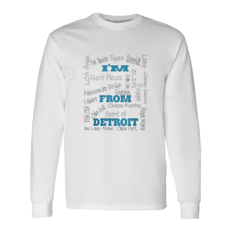 I Am From Detroit Men Women Long Sleeve T-Shirt T-shirt Graphic Print