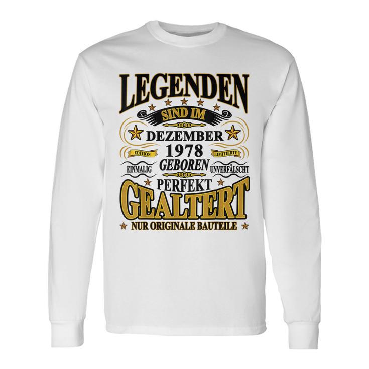 Dezember 1978 Legenden Langarmshirts, 45. Geburtstag Lustiges Tee Geschenkideen