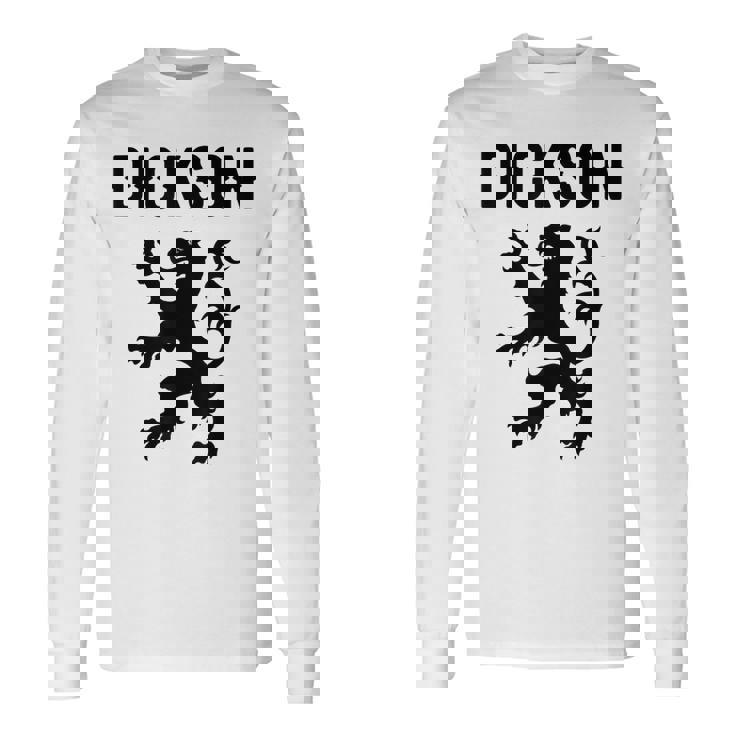 Dickson Clan Scottish Family Name Scotland Heraldry  Men Women Long Sleeve T-shirt Graphic Print Unisex