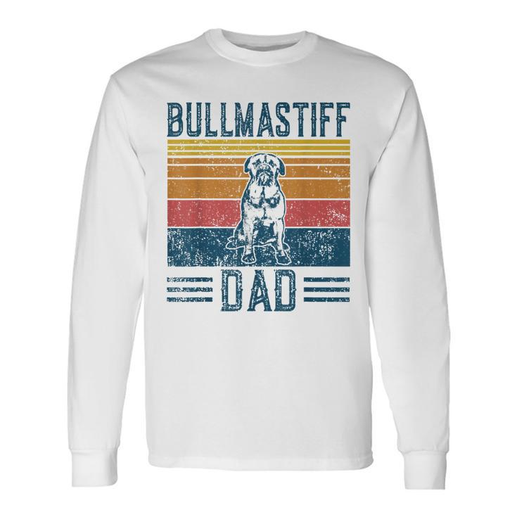 Dog Dad Vintage Bullmastiff Dad Long Sleeve T-Shirt