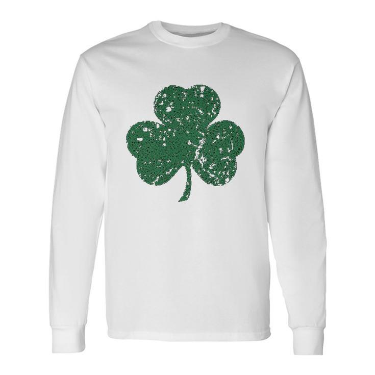 Faded Shamrock Lucky Clover St Patricks Day Men Women Long Sleeve T-Shirt T-shirt Graphic Print