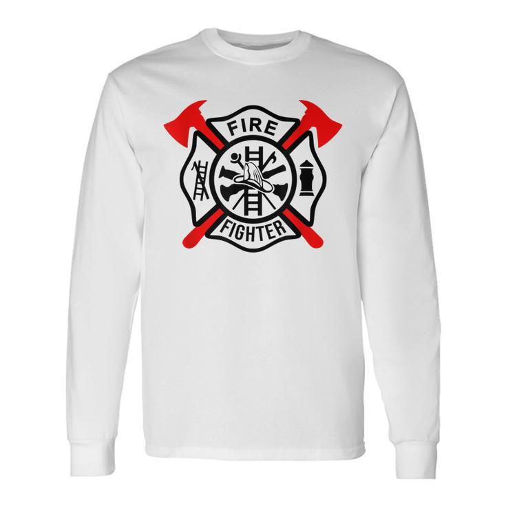 Fire Fighter Appreciation Thanksgiving Proud Fire-Man Outfit Long Sleeve T-Shirt