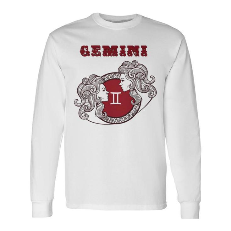 Gemini May 21St To June 20Th Zodiac Sign Long Sleeve T Shirt Mazezy