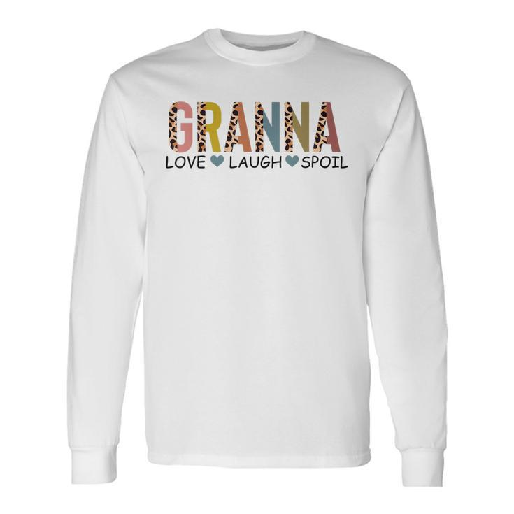 Granna Love Laugh Spoil Leopard  Long Sleeve T-Shirt
