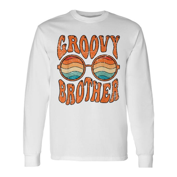 Groovy Brother 70S Aesthetic 1970S Retro Brother Hippie Long Sleeve T-Shirt T-Shirt