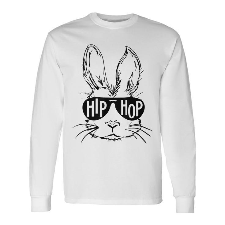 Hip Hop Bunny With Sunglasses Easter Hippity Rabbit Long Sleeve T-Shirt