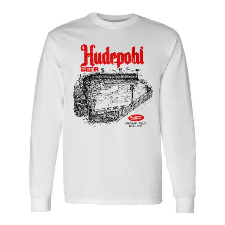 Hudepohl Beer Crosley Field Long Sleeve T-Shirt