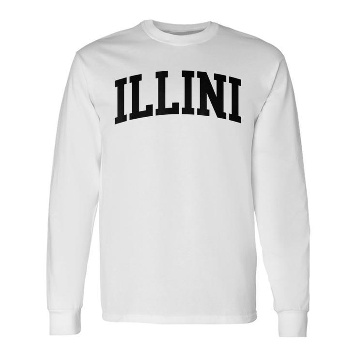 Illini Athletic Arch College University Alumni Long Sleeve T-Shirt