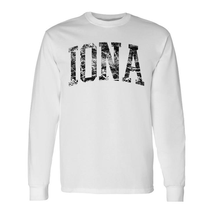 Iona Athletic Arch College University Alumni Long Sleeve T-Shirt