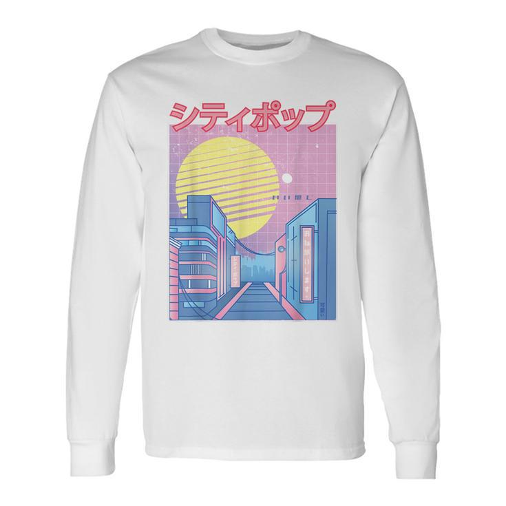 Japan City Pop Kawaii 80S Japanese Anime Music Aesthetic Long Sleeve T-Shirt