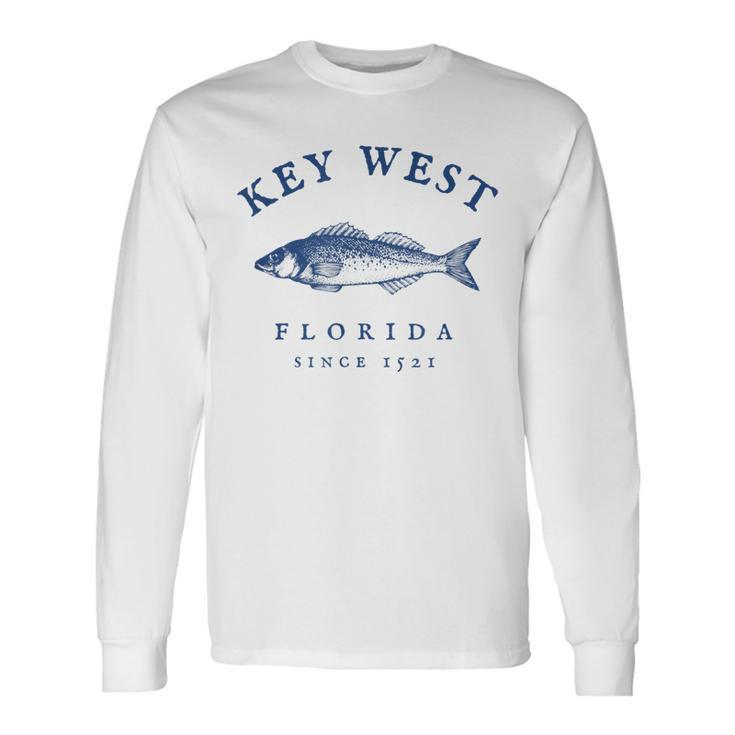 Key West Florida Vintage Fishing Long Sleeve T-Shirt T-Shirt