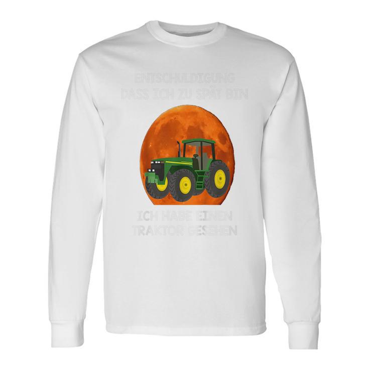 Kinder-Langarmshirts Entschuldigung, Zu Spät Wegen Traktor, Lustiges Traktor-Motiv Tee Geschenkideen