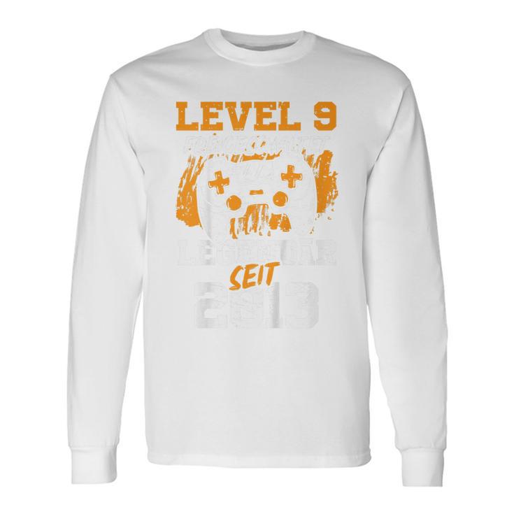 Kinder Level 9 Jahre Geburtstags Junge Gamer 2013 Geburtstag Langarmshirts Geschenkideen