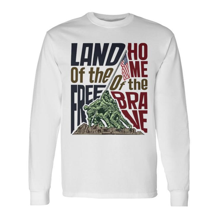 Land Of The Free Iwo Jima Long Sleeve T-Shirt
