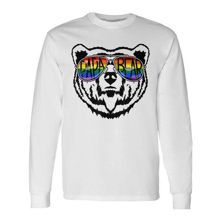 Lgbt Daddy Papa Bear Gay Pride Proud Dad Fathers Day Long Sleeve T-Shirt T-Shirt