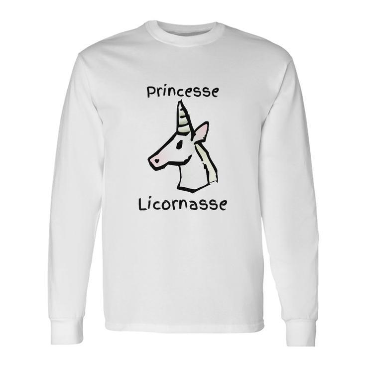Lustiges Einhorn Langarmshirts Princesse Licornasse, Perfekt für Casual-Looks Geschenkideen